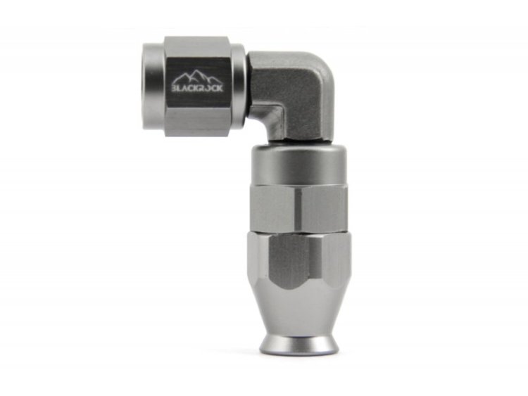 - 4 AN (4AN AN4) фитинг 90° D-04 60 серия BLACKROCK LAB T04-090-6Ti под тефлоноый шланг