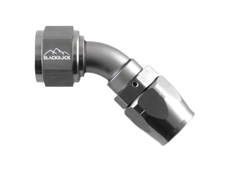 - 12 AN (12AN AN12) фитинг 45°, 20 серия Cutter Style, BLACKROCK LAB A12-045-2Ti