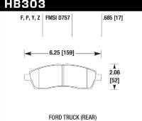 Колодки тормозные HB303P.685 HAWK SuperDuty