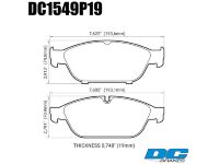 Колодки тормозные DC1549P19 DC Brakes Street STR.S+ перед AUDI A6 4G2, C7, 4GC; A7 4GA, 4GF
