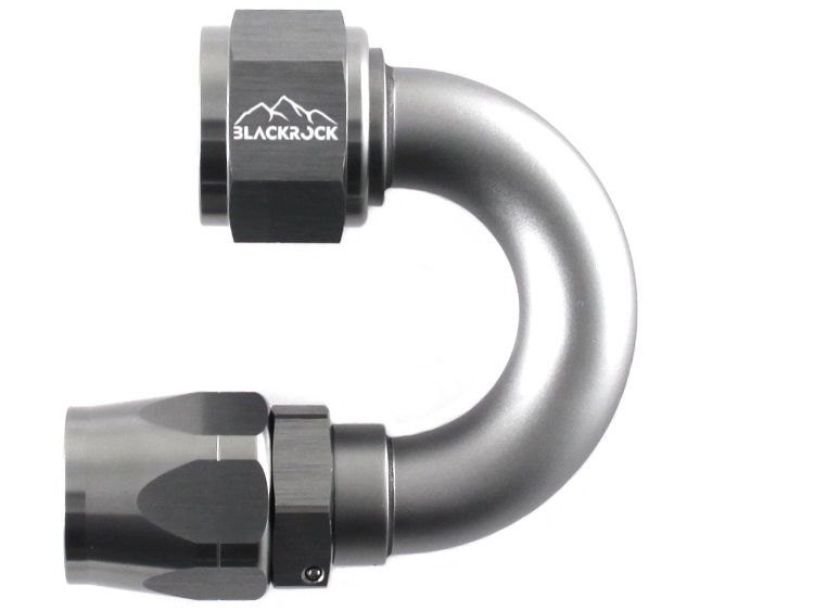 - 12 AN (12AN AN12) фитинг 180°, 20 серия Cutter Style, BLACKROCK LAB A12-180-2Ti