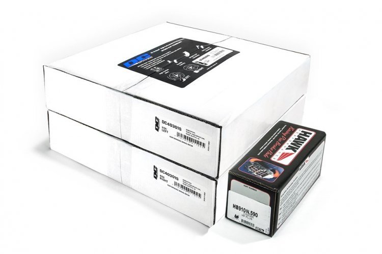 КОМПЛЕКТ ПЕРЕДНИЙ Тормозные диски DC Brakes + колодки HAWK HP+  Subaru Impreza WRX STI, 326x30мм UNI