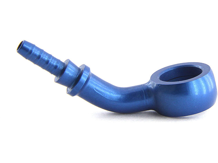 Фитинг banjo d10 mm, 45° D-03 алюминий СИНИЙ, под опрессовку S5094-03D, Goodridge
