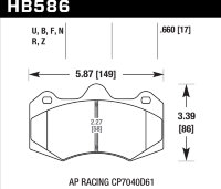 Колодки тормозные HB586F.660 HAWK HPS AP Racing CP7040, CP9040