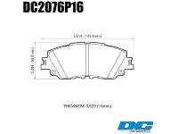Колодки тормозные DC2076P16 DC Brakes Street STR.S+, перед TOYOTA CAMRY V70 2017->  LEXUS ES 2018->