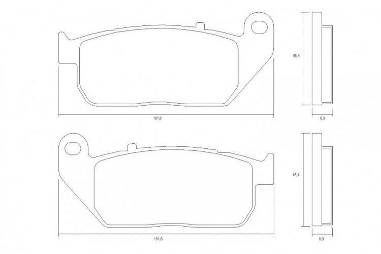 Колодки тормозные AGPA216ST Accossato Sintered Metallic, HARLEY DAVIDSON