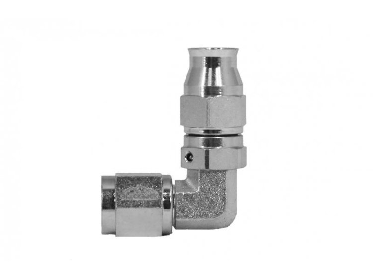 - 4 AN (4AN AN4) фитинг 90° D-04 сталь BLACKROCK LAB T04-090-04S под тефлоноый шланг (600 серия)