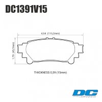 Колодки тормозные DC1391V15 DC brakes Street STR.S, задн. Lexus RX350 2013-> ; HIGHLANDER 2013->