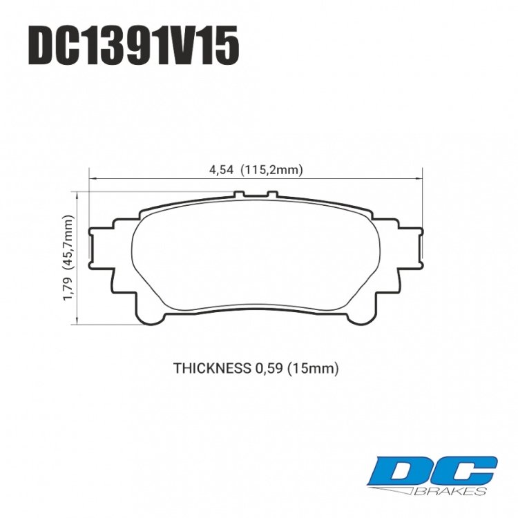Колодки тормозные DC1391V15 DC brakes Street STR.S, задн. Lexus RX350 2013-> ; HIGHLANDER 2013->
