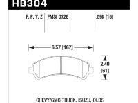 Колодки тормозные HB304Y.598 HAWK LTS передние CHEVROLET Blazer / GMC