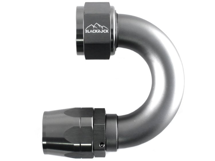 - 16 AN (16AN AN16) фитинг 180°, 20 серия Cutter Style, BLACKROCK LAB A16-180-2Ti