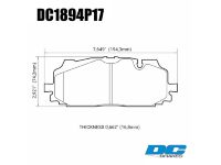Колодки тормозные DC1894P17 DC Brakes Street STR.S+ перед A4 B9 RS4; A5 F53; Q5 FYB; Q7 4MB; Akebono