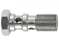 Болт (штуцер) двойной для banjo AN-04, 7/16x24 L=30 mm сталь хром Goodridge 773-44CH