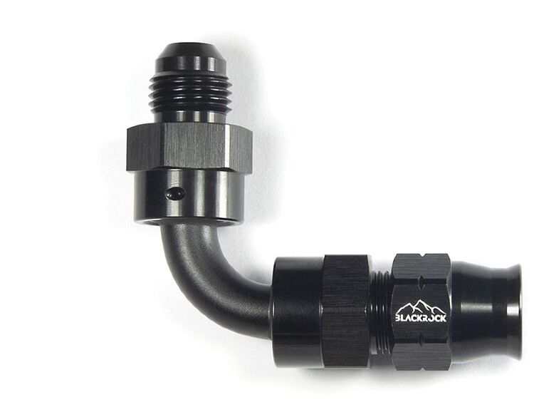 Фитинг AN-06, 90°, "папа" Hardline, алюминий, BLACKROCK LAB H06-090-MABK