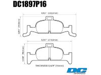Колодки тормозные DC1897P15 DC brakes Street STR.S+, перед  A4 B9; A5 F53; Q5 FYB; суппорт ATE; 