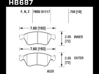 Колодки тормозные HB687B.750