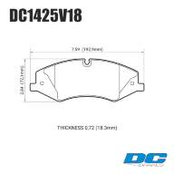 Колодки тормозные DC1425V18 DC brakes Street STR.S, перед RANGE ROVER SPORT; IV; колесо 19&quot; - Колодки тормозные DC1425V18 DC brakes Street STR.S, перед RANGE ROVER SPORT; IV; колесо 19"