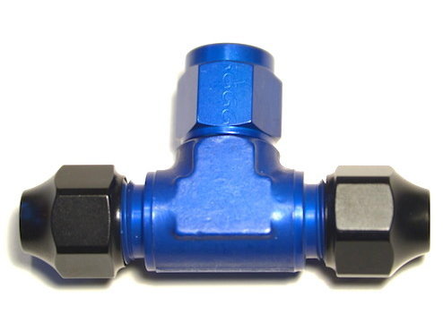 Фитинг AN-06, тройник, трубка-фитинг-трубка, Hardline, алюминий, Goodridge HL854-06D