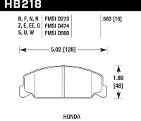 Колодки тормозные HB218Z.583 HAWK PC передние Honda