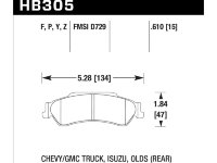 Колодки тормозные HB305P.610 HAWK SuperDuty