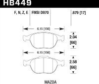 Колодки тормозные HB449F.679 HAWK HPS передние FORD Focus 2.0 ST170