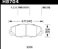 Колодки тормозные HB704B.692