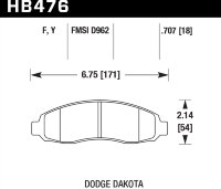 Колодки тормозные HB476Y.707 HAWK LTS