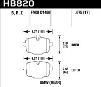 Колодки тормозные HB820B.675 HAWK HPS 5.0 BMW M3 G80; M4 G82; M5 F10; M6 F12 задние