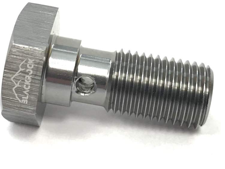 Болт (штуцер) для banjo 5/8X20 L=24mm, алюминий, BLACKROCK LAB, BB1-5820