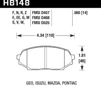Колодки тормозные HB148W.560 HAWK DTC-30 Mazda Miata MX-5 1.6L 14 mm