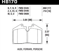 Колодки тормозные HB170M.650 HAWK Black  AUDI, FERRARI, PORSCHE