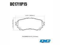 Колодки тормозные DC1711P15 DC brakes STREET STR.S+, перед Mazda 6 GJ 2012->