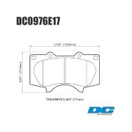 Колодки тормозные DC0976E17 DC Brakes RT.2, перед LEXUS GX460 / GX470;  Prado 150/120; PAJERO - Колодки тормозные DC0976E17 DC Brakes RT.2, перед LEXUS GX460 / GX470;  Prado 150/120; PAJERO