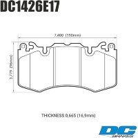 Колодки тормозные DC1426E17 DC brakes RT.2, перед RANGE ROVER SPORT; IV; колесо 20" Brembo;