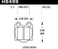 Колодки тормозные HB499B.610 задние TOYOTA ALTEZZA, MARK II, CELSIOR, ARISTO