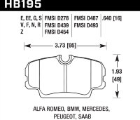 Колодки тормозные HB195Q.640 HAWK DTC-80 BMW E30