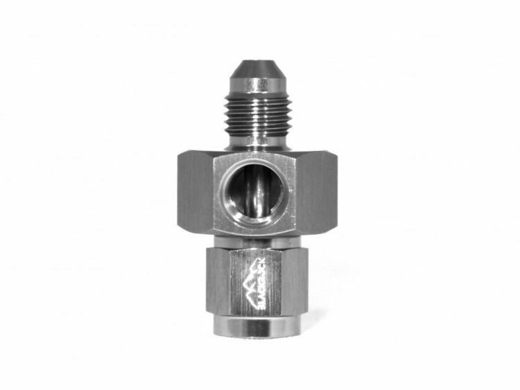 Адаптер под датчик NPT1/8", М AN4 - П AN4, алюминий, BLACKROCK LAB AN0404-18NPTTi