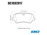 Колодки тормозные DC1692V17 DC brakes Street STR.S, задние RANGE ROVER SPORT; IV; DISCOVERY V; 