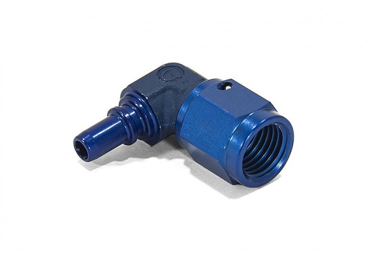 - 4 AN (4AN AN4) фитинг 90° D-04 алюминий, под опрессовку 600 серия Goodridge S6090-04DMP