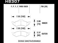 Колодки тормозные HB307P.795 HAWK SuperDuty