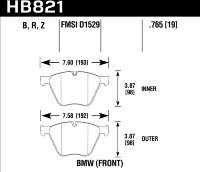 Колодки тормозные HB821Z.756 HAWK PC BMW 760Li  передние