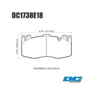 Колодки тормозные DC1738E18 DC brakes RT.2, перед BMW X5M F85; X6M F86 - Колодки тормозные DC1738E18 DC brakes RT.2, перед BMW X5M F85; X6M F86