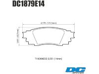 Колодки тормозные DC1879E14 DC brakes Street RT.2, задние TOYOTA CAMRY V70; LEXUS ES300h; RX