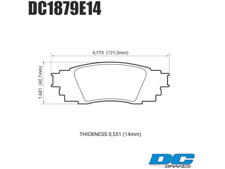 Колодки тормозные DC1879E14 DC brakes Street RT.2, задние TOYOTA CAMRY V70; LEXUS ES300h; RX