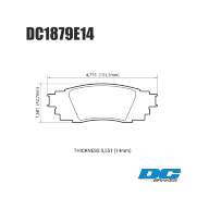 Колодки тормозные DC1879E14 DC brakes Street RT.2, задние TOYOTA CAMRY V70; LEXUS ES300h; RX - Колодки тормозные DC1879E14 DC brakes Street RT.2, задние TOYOTA CAMRY V70; LEXUS ES300h; RX