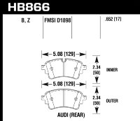 Колодки тормозные HB866B.652