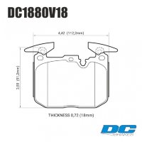 Колодки тормозные DC1880V18 DC brakes Street STR.S, перед BMW M4 F82, F32; M3 F80 F30; F20 F22 F87 M