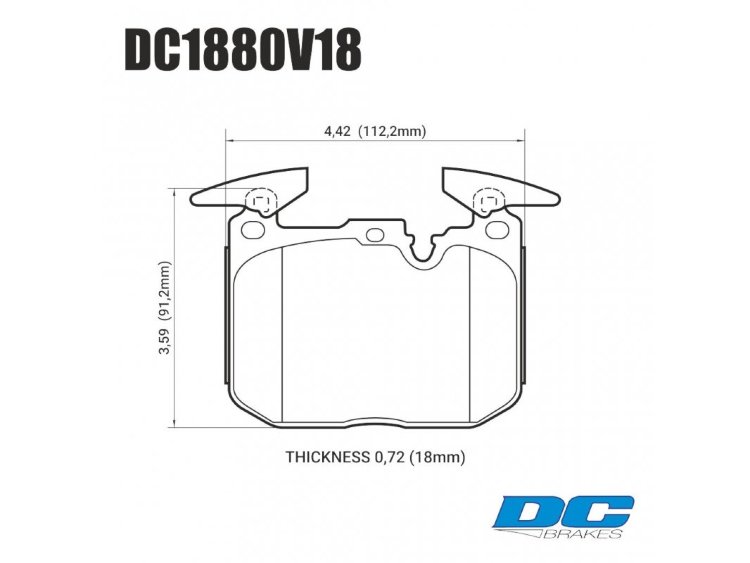 Колодки тормозные DC1880V18 DC brakes Street STR.S, перед BMW M4 F82, F32; M3 F80 F30; F20 F22 F87 M