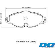 Колодки тормозные DC9005E20 DC Brakes RT.2, перед VW GOLF VII; Passat 3G; AUDI TT FV3; A3 8V1 - Колодки тормозные DC9005E20 DC Brakes RT.2, перед VW GOLF VII; Passat 3G; AUDI TT FV3; A3 8V1
