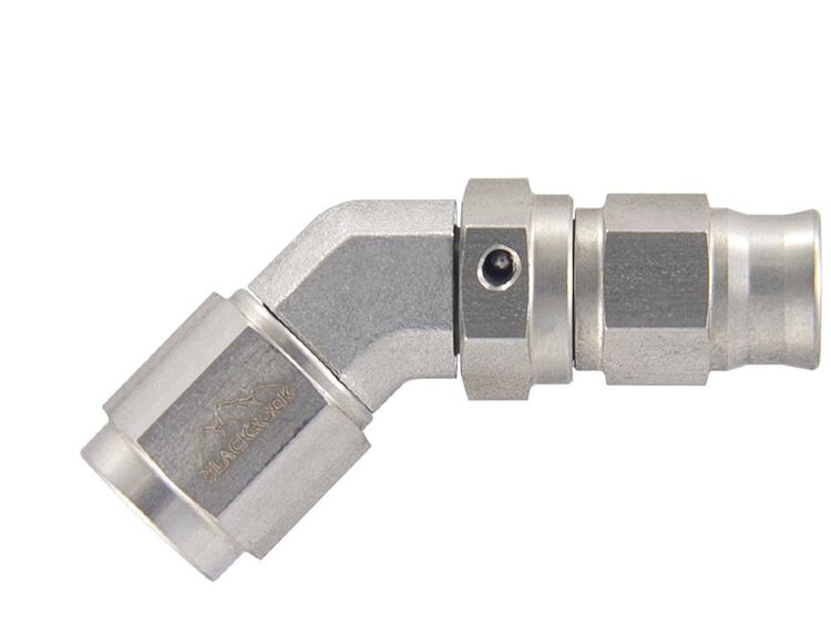 Фитинг мама M10*1,25 под прямой конус, 45°, вращающийся D-03 нерж. сталь, T03-64-M25,  BLACKROCK LAB